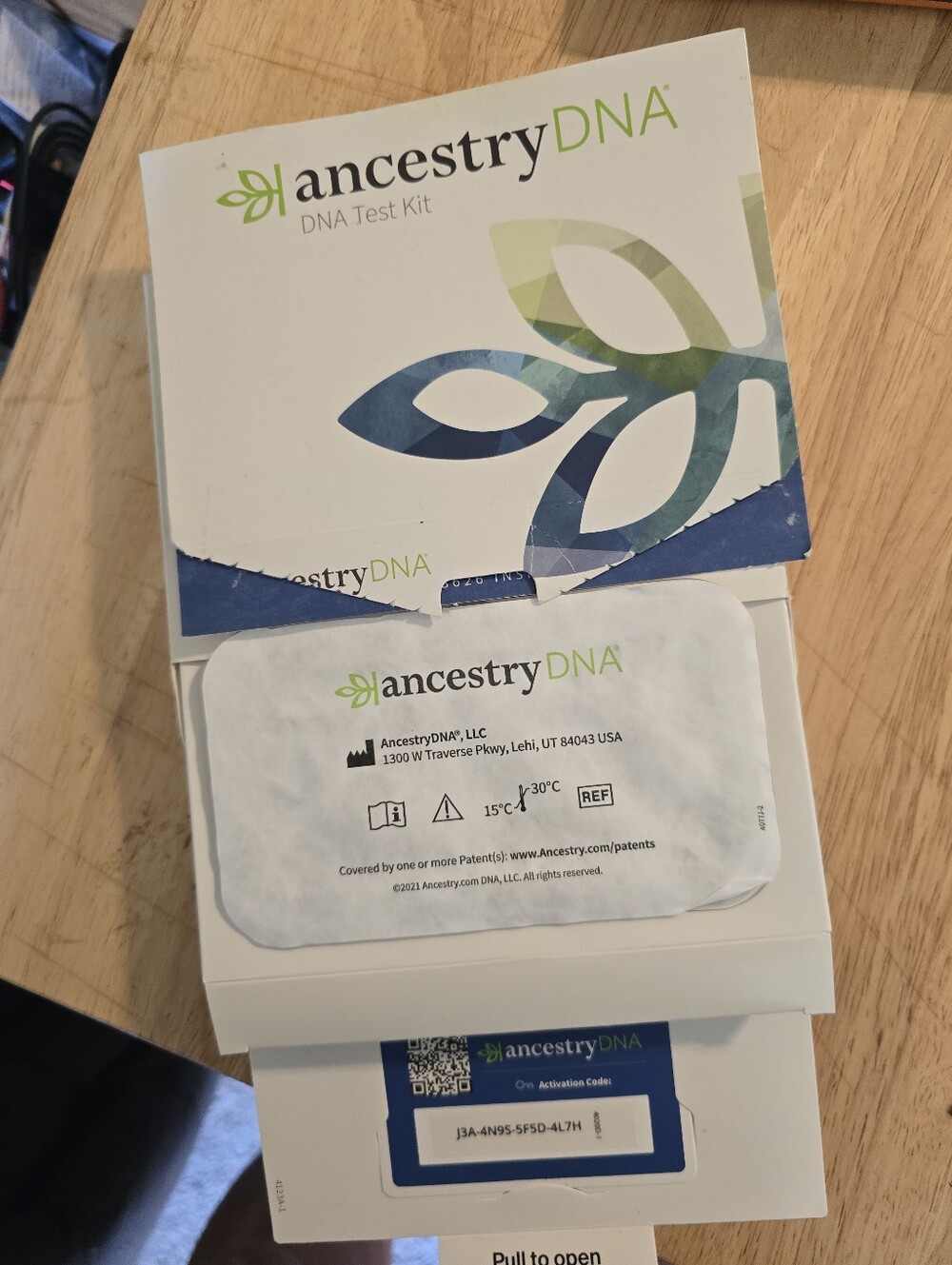 AncestryDNA Test Kit - White with Green & Blue Accents